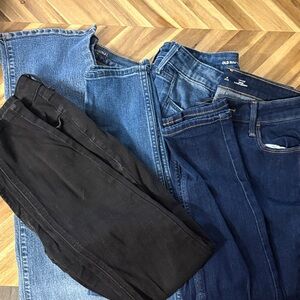 Old Navy Denim and Black Skinny Jeans